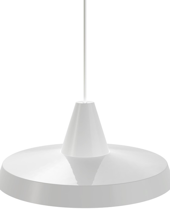 Závěsné retro svítidlo Nordlux Anniversary v bílé barvě je vhodné do jídelny, restaurace i kanceláře