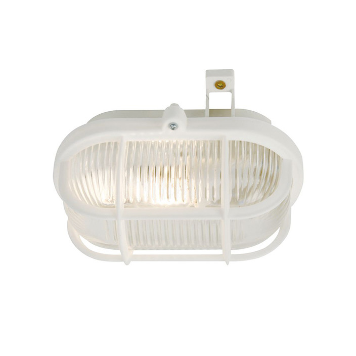 Funkční a jednoduché venkovní nástěnné/stropní svítidlo v klasickém designu (bílá)