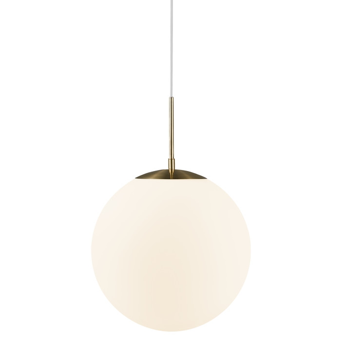 Nordlux Grant - elegantní závěsná lampa. Nadčasová kombinace skla, kovu a stylu. (Průměr: Ø35cm)