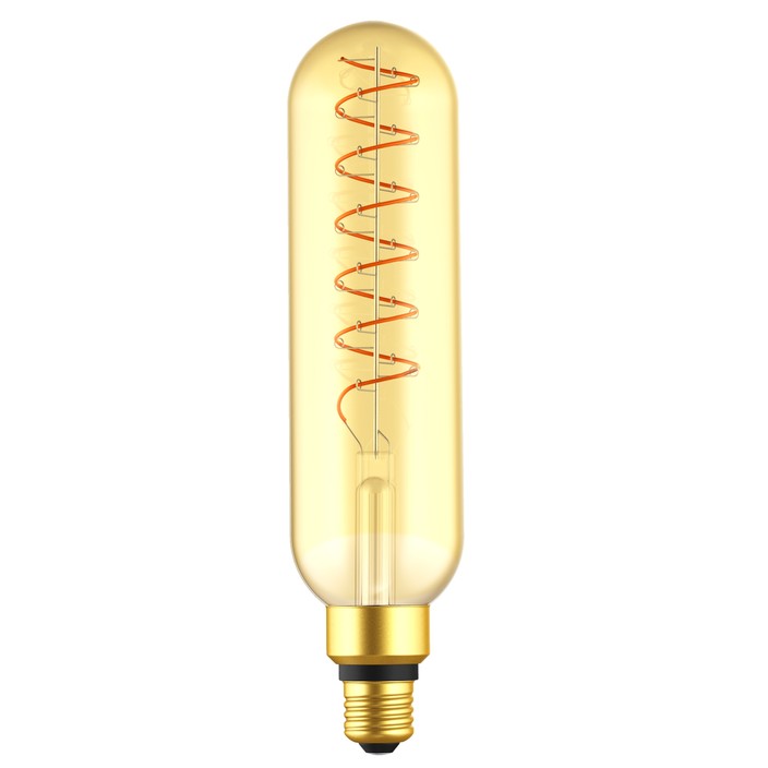 Designová Nordlux LED žárovka Spiral Tubular 8,5W E27 2000K (zlatá)