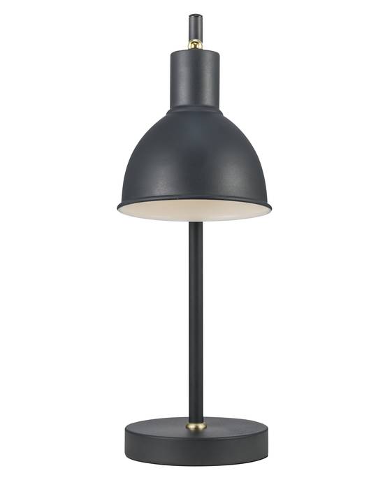 Stylová retro kovové lampička Nordlux Pop v černé a bílé doplní ložnici i dětský pokoj.