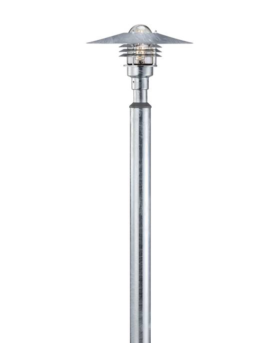 Krásná zahradní lampa s nastavitelnou délkou až dva metry ve funkčním klasickém designu a odolném galvanizovaném provedení