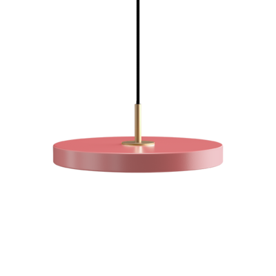 Jednoduchá a originální závěsná lampa UMAGE Asteria ve tvaru disku. Kovové stínidlo, LED žárovka. Sedm barev. 