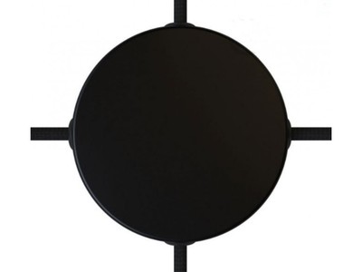 Baldachýn kulatý na 4 boční kabely, v černé a bílé barvě
