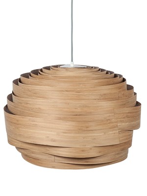 Udržitelná elegantní závěsná lampa z dýhy - Studio Vayehi Light Cloud 40 ve třech provedeních - javor, ořech, bambus.