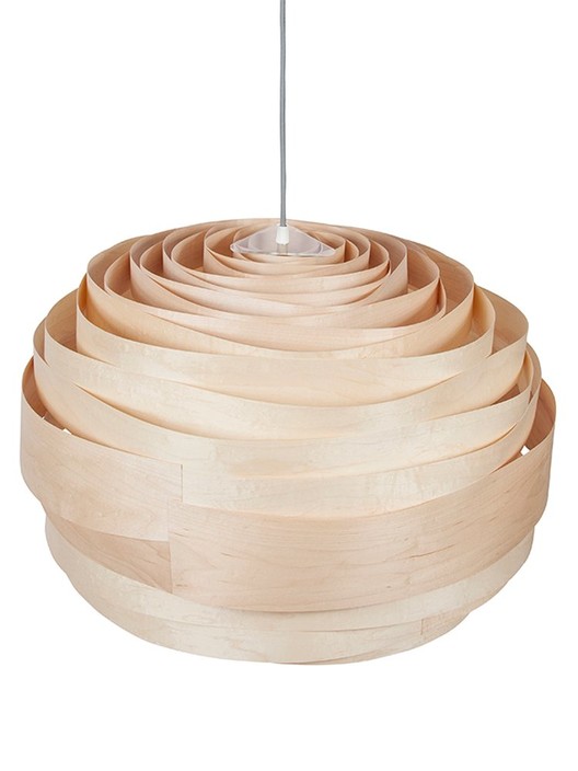 Udržitelná elegantní závěsná lampa z dýhy - Studio Vayehi Light Cloud 40 ve třech provedeních - javor, ořech, bambus. (Dýha: javor)