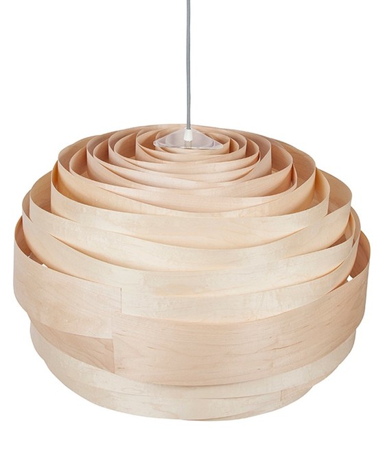 Udržitelná elegantní závěsná lampa z dýhy - Studio Vayehi Light 70 Cloud ve třech provedeních - javor, ořech, bambus.