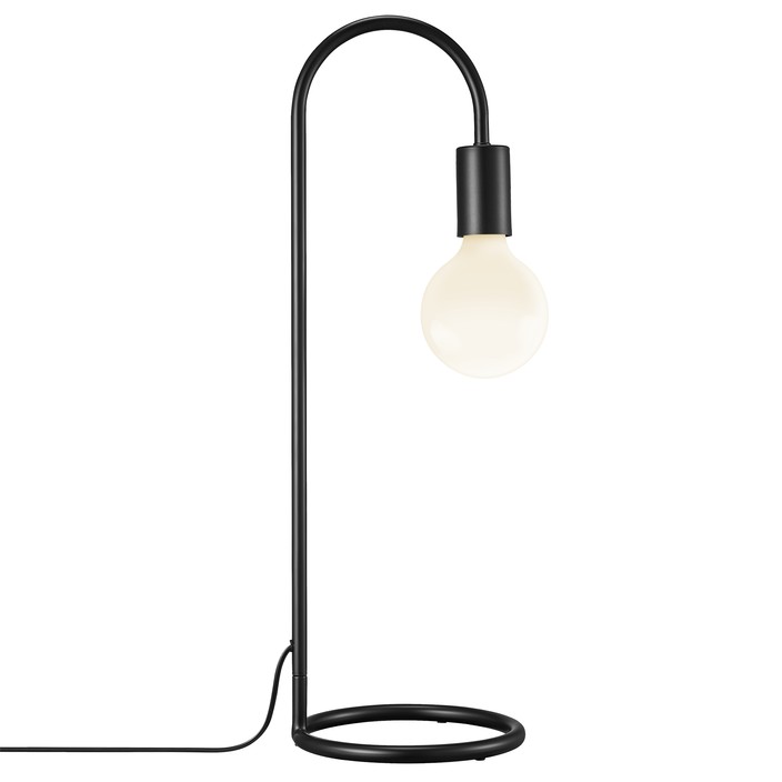 Stolní dekorativní lampička Paco od Nordluxu v černé designové variantě. Ideální v kombinaci s dekorativní žárovkou do čtecího koutku či ložnice. (černá)
