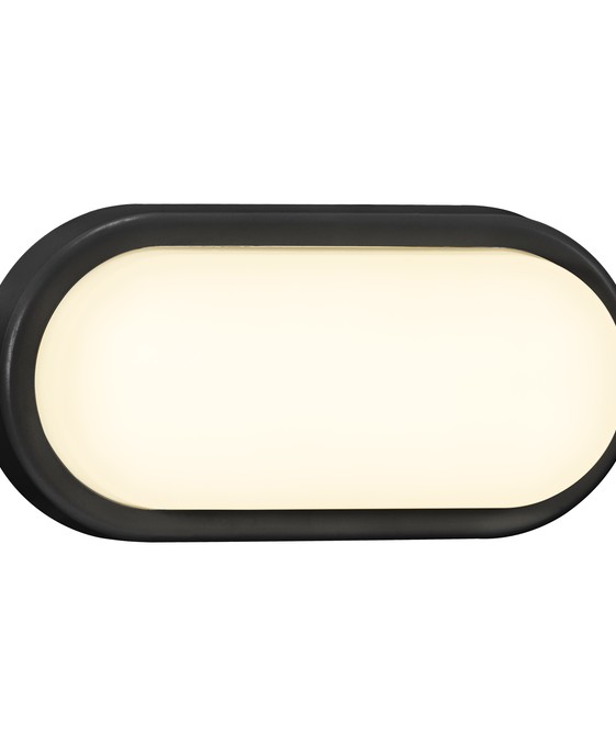 Venkovní nástěnné a stropní, jednoduché a funkční LED světlo Nordlux Cuba Energy Oval použitelné i v interiéru, dostupné ve dvou barvách, v černé a bílé