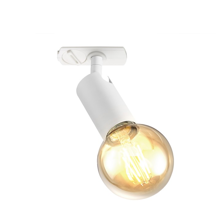 Originální stropní světlo Open od Nordluxu v mateném bílém nebo černém provedení. Vyberte si dekorativní žárovku pro originální design. (bílá)