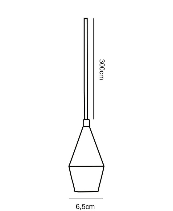Netradiční závěsné svítidlo Aud v jednoduchém designu s textilním kabelem