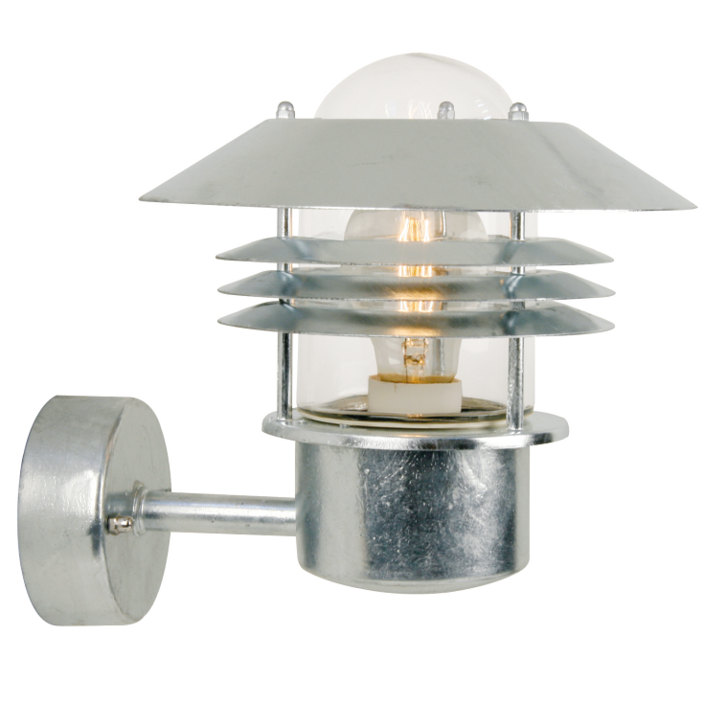 Krásné venkovní nástěnné svítidlo s hlavou lampy směřujícím nahoru ve funkčním klasickém designu ve čtyřech barevných variantách  (galvanizovaná ocel)