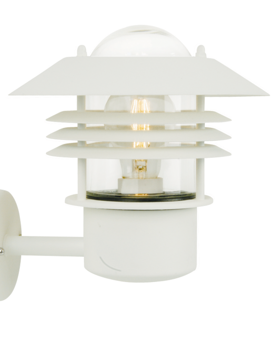 Krásné venkovní nástěnné svítidlo s hlavou lampy směřujícím nahoru ve funkčním klasickém designu ve čtyřech barevných variantách 