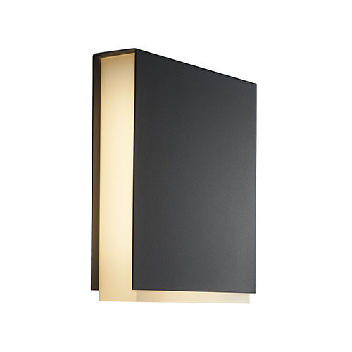 Elegantní nástěnné venkovní LED svítidlo vzhledem připomínající knihu (černá)