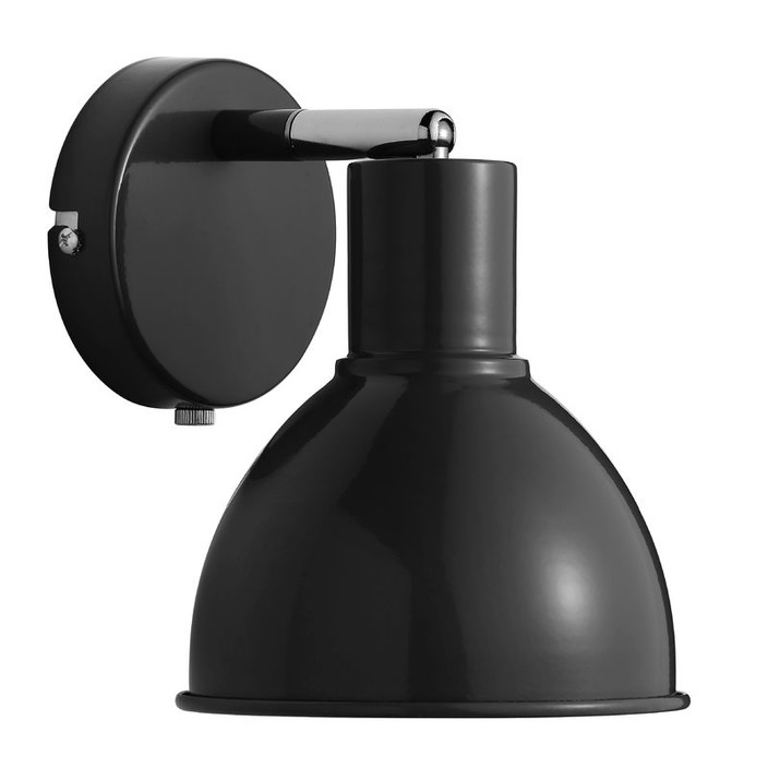 Retro kovová nástěnná lampa Nordlux Pop v šesti provedeních v pastelových barvách (černá)