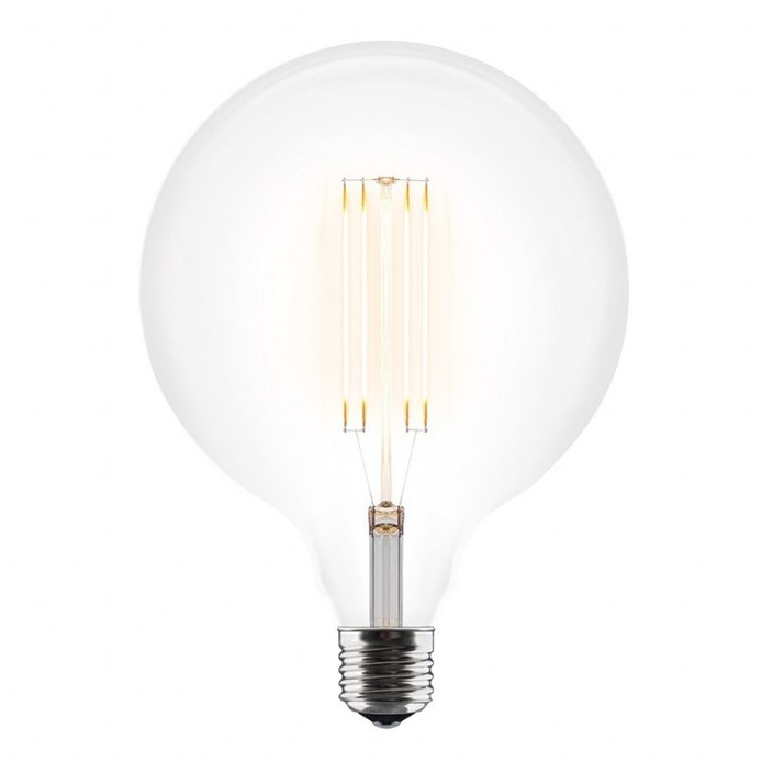 3W LED žárovka UMAGE Idea o průměru 12,5 cm, vhodná pro svítidla se závitem E27 nejen značky UMAGE.  (čirá)