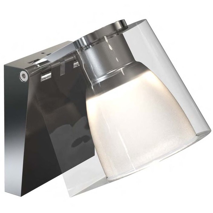 Designové nástěnné LED svítidlo Nordlux IP S12 s nastavitelným ramenem o 120° se skleněným stínítkem vhodné do koupelny (chrom)